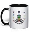 Mug with a colored handle The 7 chakras black фото