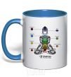 Mug with a colored handle The 7 chakras royal-blue фото