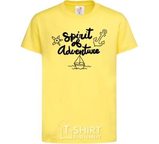 Kids T-shirt Spirit of adventure V.1 cornsilk фото