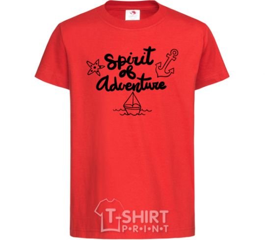Kids T-shirt Spirit of adventure V.1 red фото