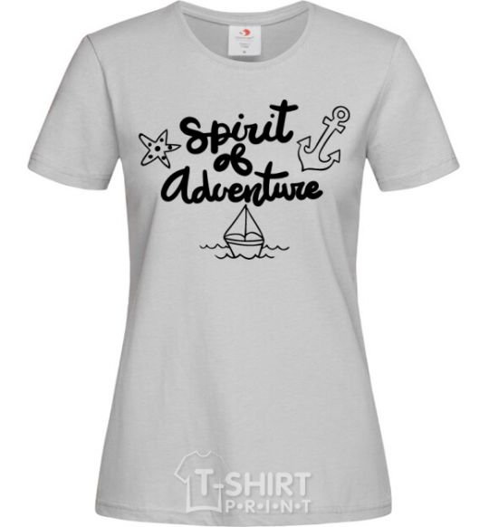 Women's T-shirt Spirit of adventure V.1 grey фото