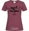 Women's T-shirt Spirit of adventure V.1 burgundy фото