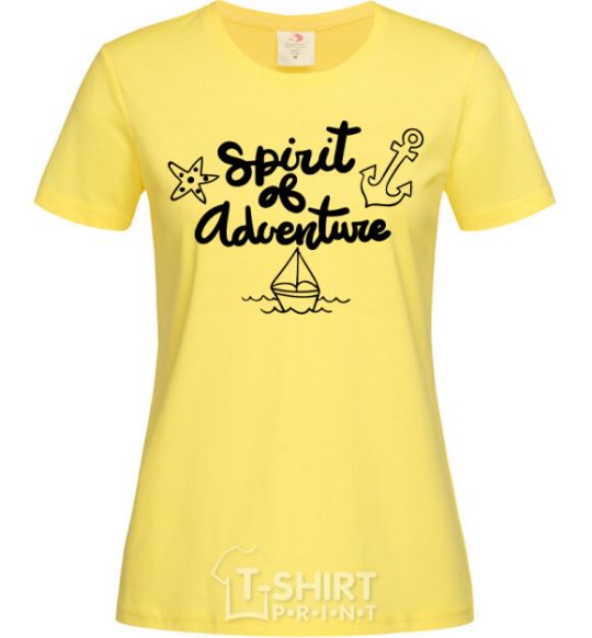Women's T-shirt Spirit of adventure V.1 cornsilk фото