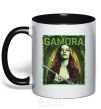 Mug with a colored handle Gamora black фото