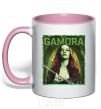 Mug with a colored handle Gamora light-pink фото