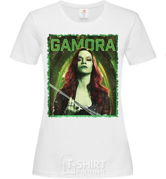 Women's T-shirt Gamora White фото