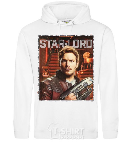 Мужская толстовка (худи) Star-lord Белый фото