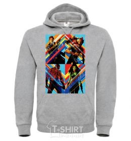 Men`s hoodie Guardians of the galaxy bright sport-grey фото