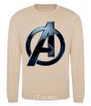 Sweatshirt Avengers logo metal sand фото