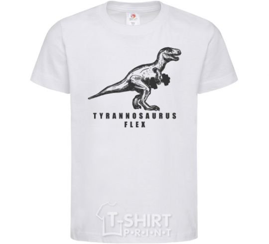 Детская футболка Tyrannosaurus flex Белый фото