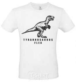 Men's T-Shirt Tyrannosaurus flex White фото