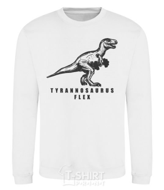 Свитшот Tyrannosaurus flex Белый фото