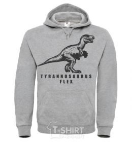 Men`s hoodie Tyrannosaurus flex sport-grey фото