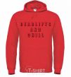 Men`s hoodie Deadlifts and chill bright-red фото