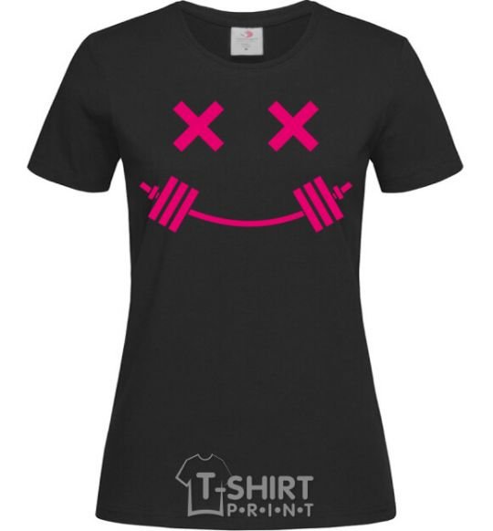 Women's T-shirt Flex smile black фото