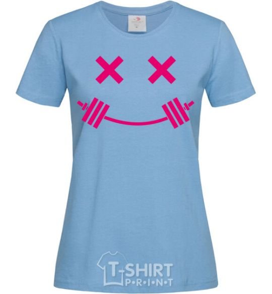 Women's T-shirt Flex smile sky-blue фото