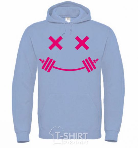 Men`s hoodie Flex smile sky-blue фото