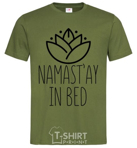 Men's T-Shirt Namast'ay in bed millennial-khaki фото