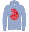 Men`s hoodie Coral sky-blue фото