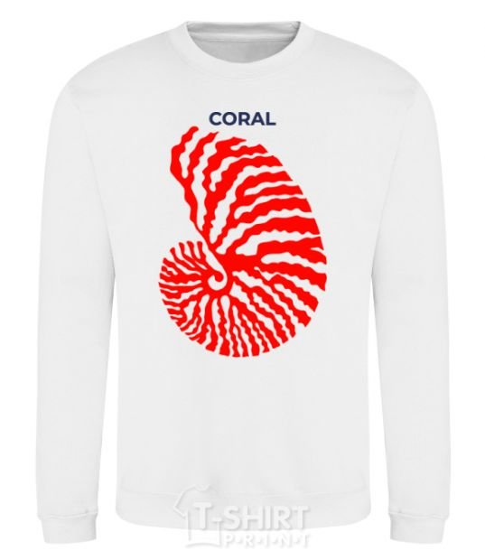 Sweatshirt Coral White фото