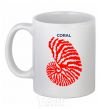 Ceramic mug Coral White фото