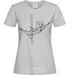 Women's T-shirt Pole dance girl grey фото