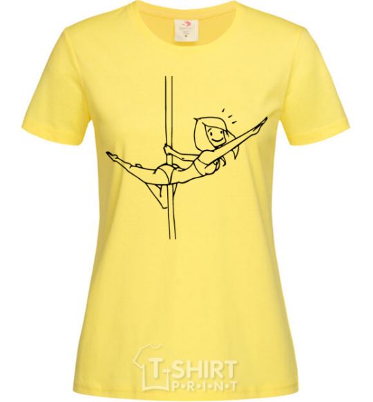 Women's T-shirt Pole dance girl cornsilk фото