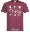 Men's T-Shirt Gym buddies burgundy фото