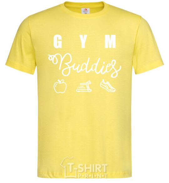 Men's T-Shirt Gym buddies cornsilk фото