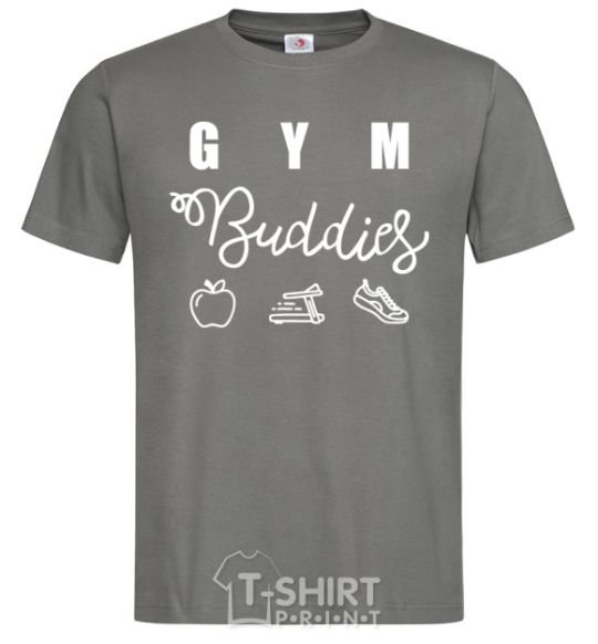 Men's T-Shirt Gym buddies dark-grey фото