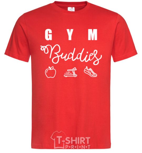 Men's T-Shirt Gym buddies red фото