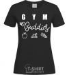 Women's T-shirt Gym buddies black фото