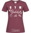 Women's T-shirt Gym buddies burgundy фото