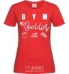 Women's T-shirt Gym buddies red фото