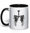 Mug with a colored handle Runner's lungs black фото