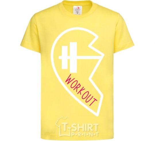 Kids T-shirt Workout cornsilk фото