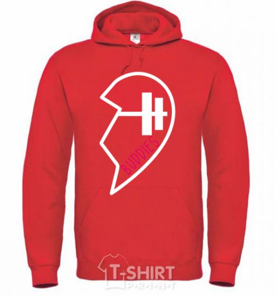 Men`s hoodie Buddies bright-red фото