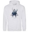 Men`s hoodie A deer in a triangle sport-grey фото