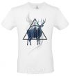 Men's T-Shirt A deer in a triangle White фото