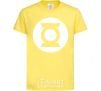 Kids T-shirt Green lantern logo white cornsilk фото