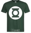 Мужская футболка Зеленый фонарь лого белое Темно-зеленый фото