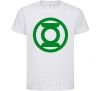 Kids T-shirt Green lantern logo green White фото