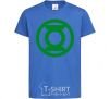 Kids T-shirt Green lantern logo green royal-blue фото