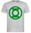 Мужская футболка Зеленый фонарь лого зеленое Серый фото