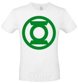 Men's T-Shirt Green lantern logo green White фото