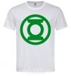 Мужская футболка Зеленый фонарь лого зеленое Белый фото