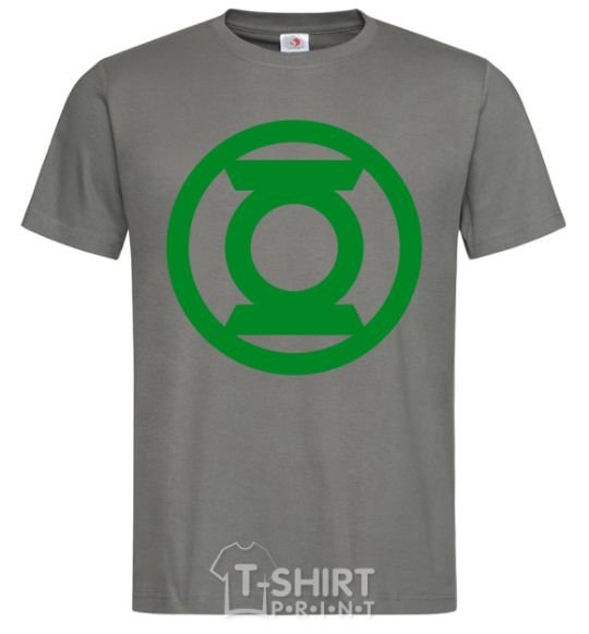 Мужская футболка Зеленый фонарь лого зеленое Графит фото