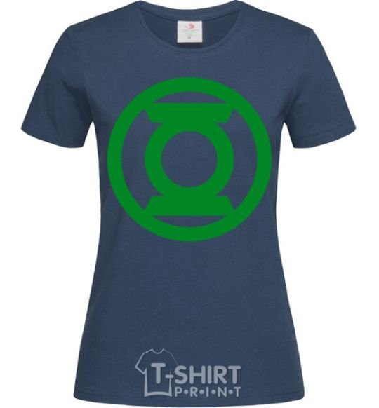 Women's T-shirt Green lantern logo green navy-blue фото