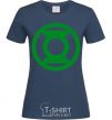 Women's T-shirt Green lantern logo green navy-blue фото