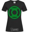 Women's T-shirt Green lantern logo green black фото